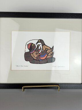 Peter & His Friends by Noval Morrisseau Print Framed